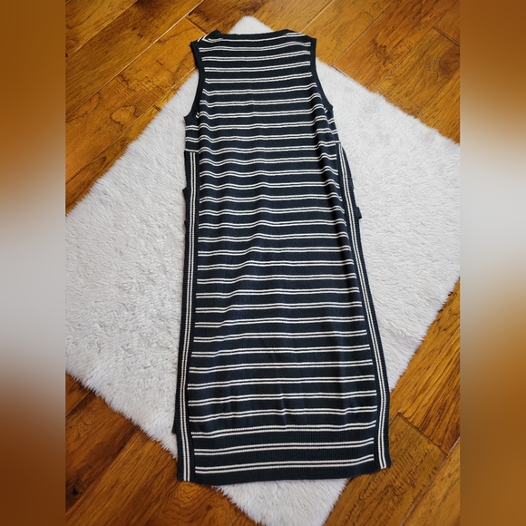 Mer Sea Anywhere Tunic Open Sides Navy Blue Stripes Women's Small/Medium - Picture 7 of 10